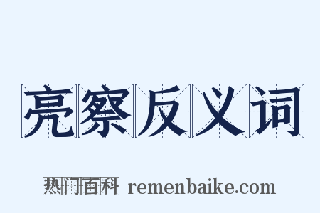 亮察反义词是什么意思的图片